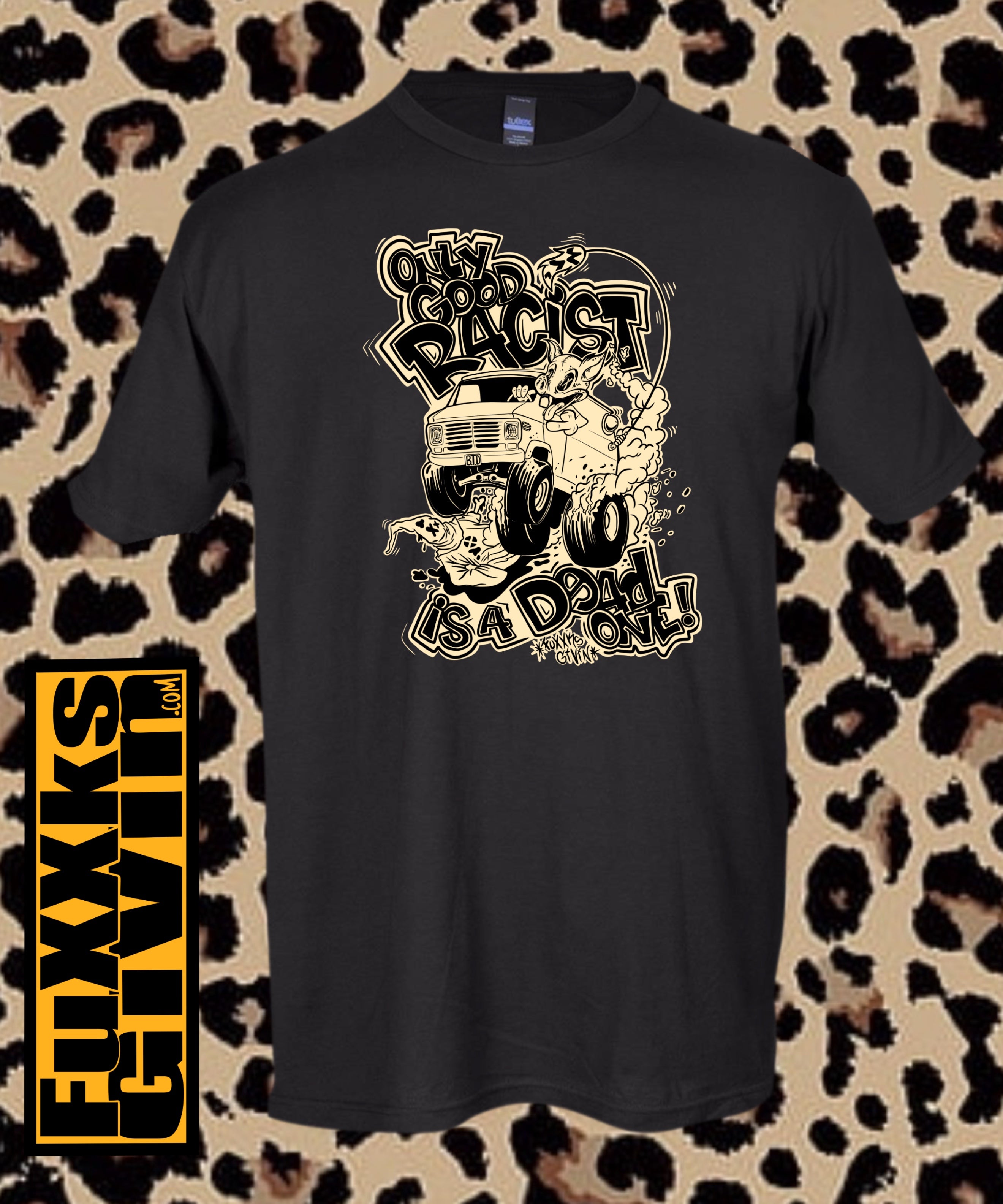 KILL THE KLAN tan on coal (vintage black)