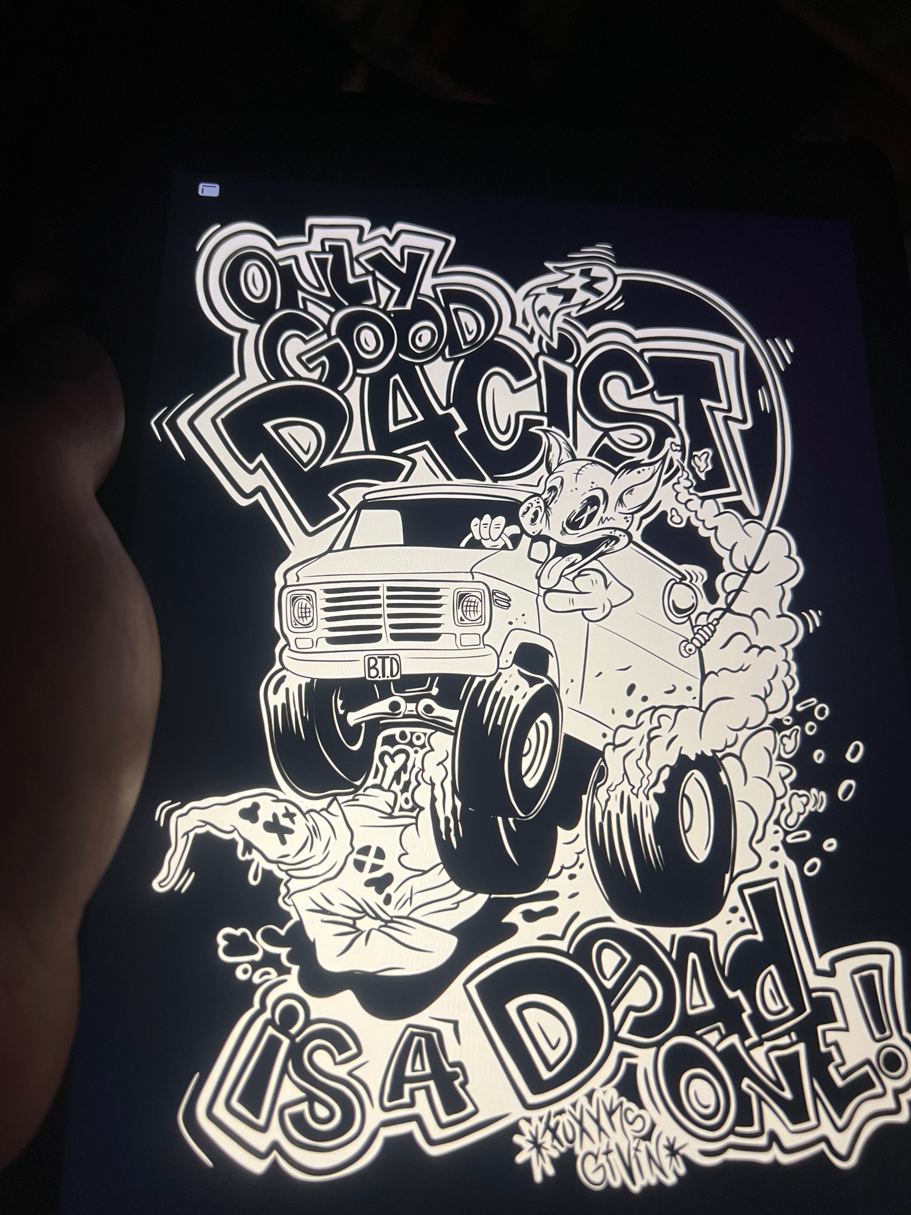 KILL THE KLAN tan on coal (vintage black)