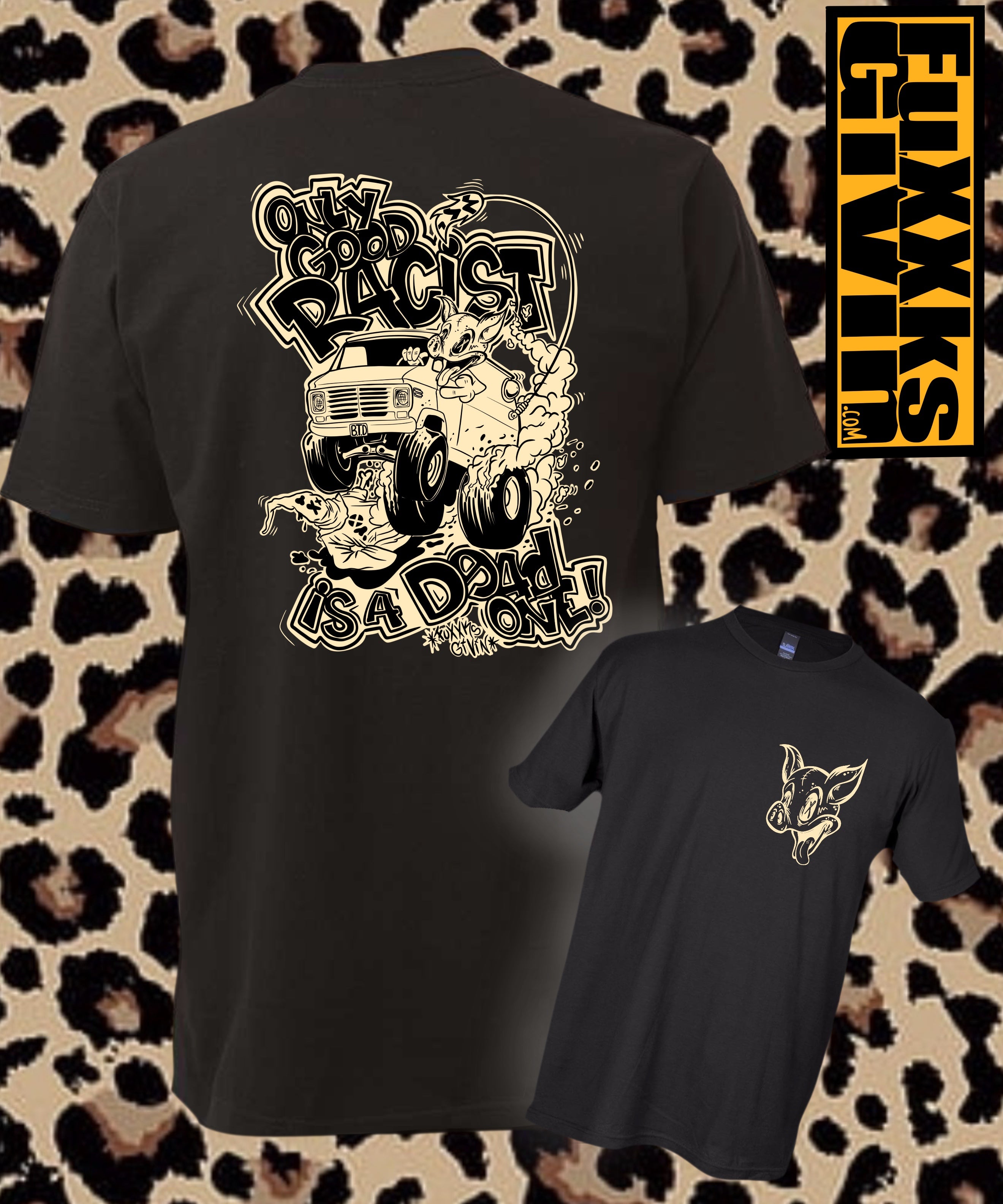 KILL THE KLAN tan on coal (vintage black)