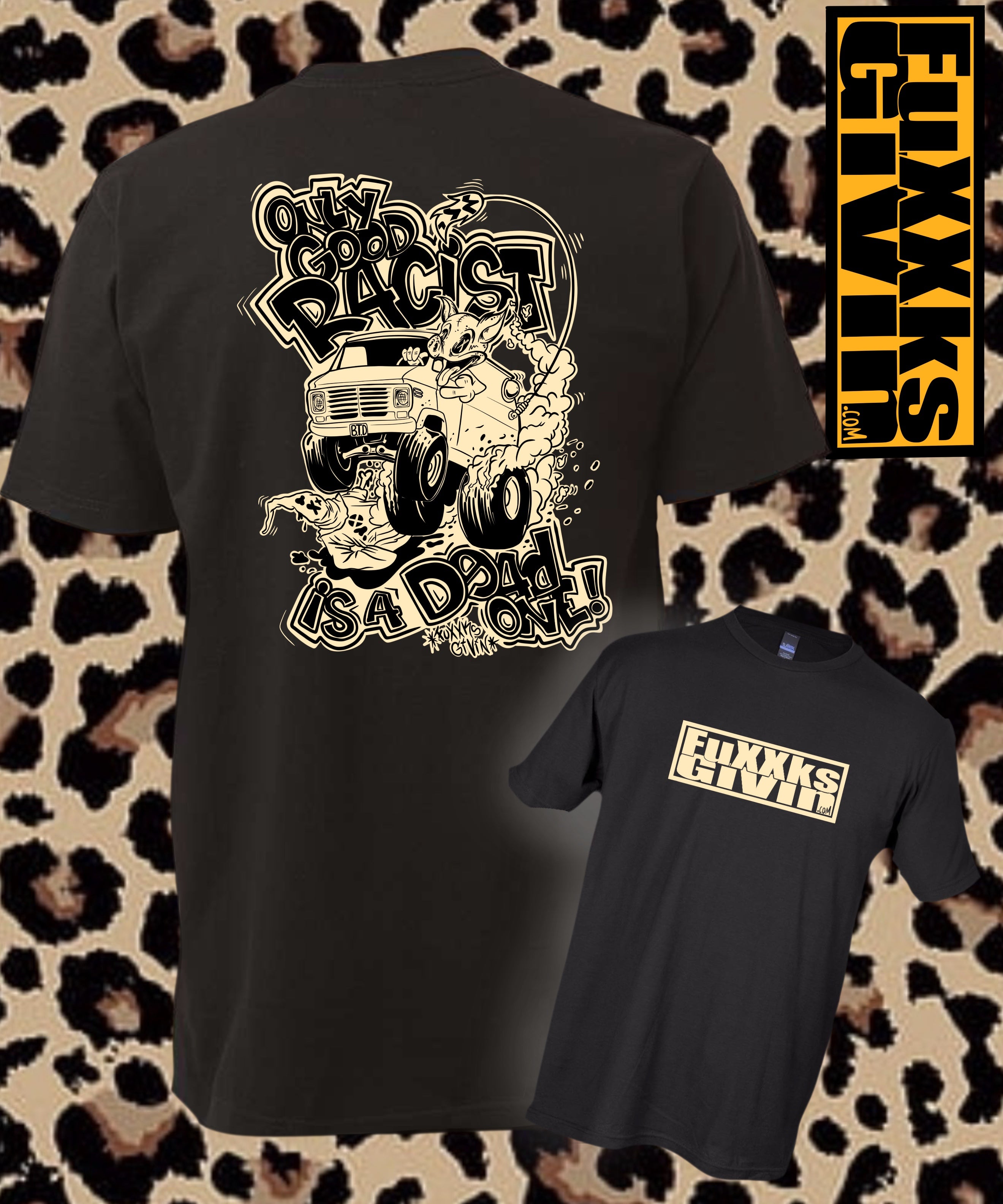 KILL THE KLAN tan on coal (vintage black)